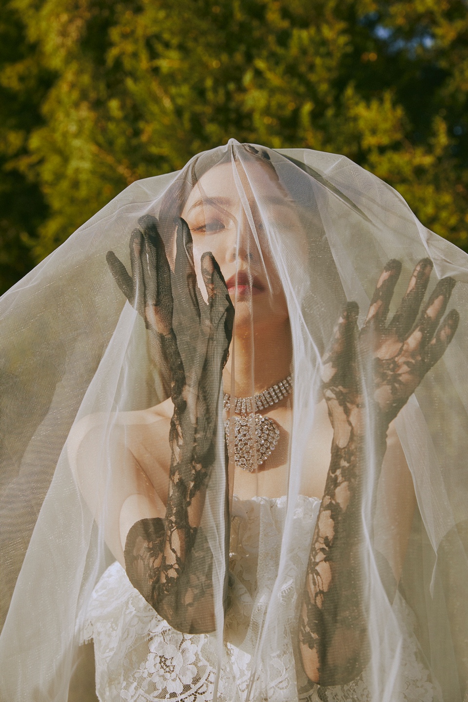 woman in a veil